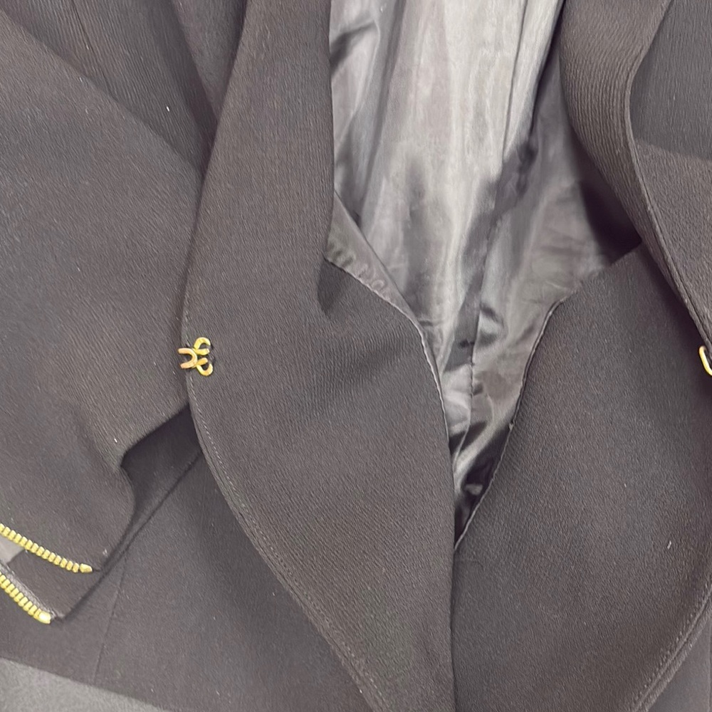 Black Blazer with Gold Accents - Picture 8 of 13